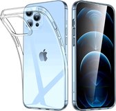 iPhone 13 Pro Bescherm hoesje siliconen transparant case Back Cover Hoes