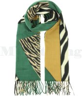 Sjaal viscose wol Zebra Softy - Groen
