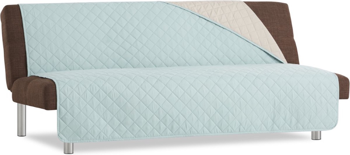 Belmarti Duo Click Clack - Bankbeschermer zonder armleuningen - 180cm breed - Mint - Twee kanten te gebruiken