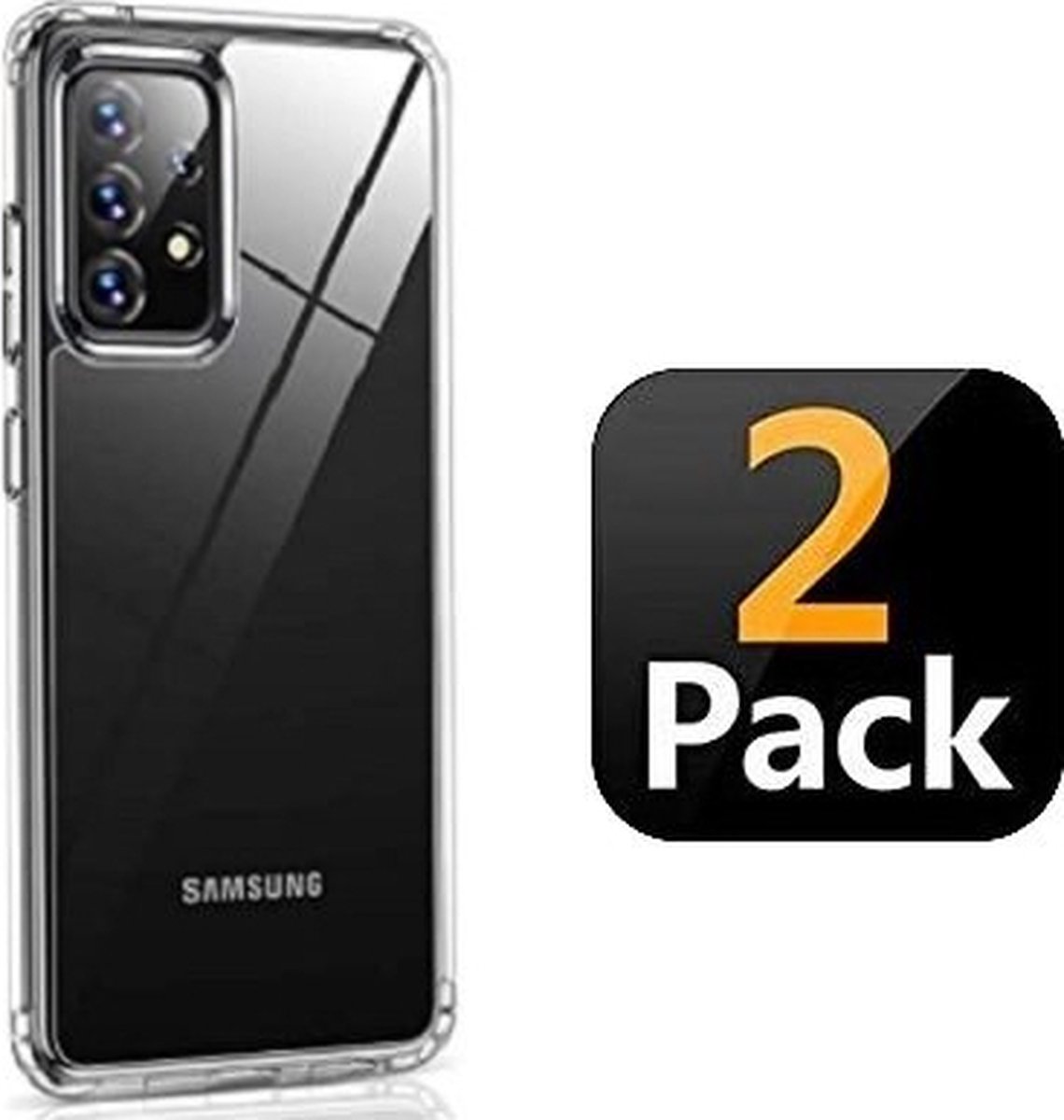 Samsung A32 4G Hoesje TPU Siliconen Transparant 2x