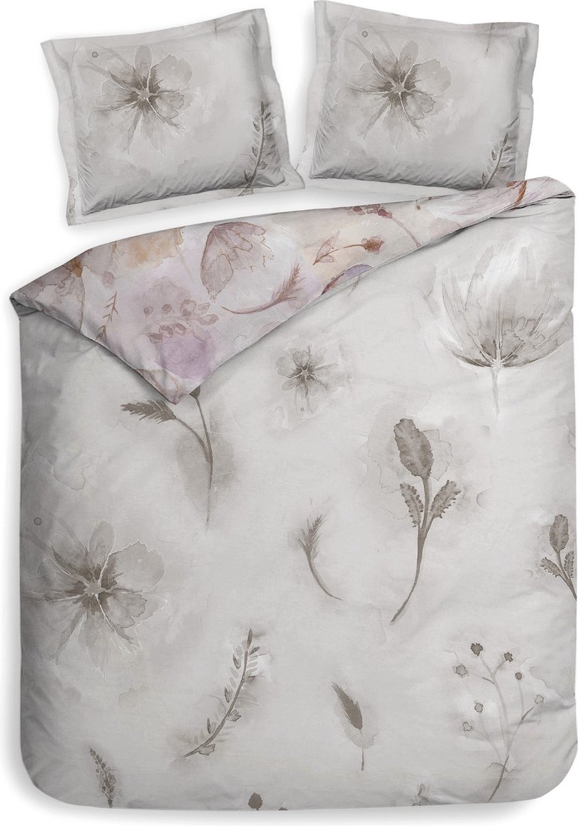 Heckett & Lane Kos Dekbedovertrek - Tweepersoons - 200x200/220 cm - Katoen Satijn - Natural