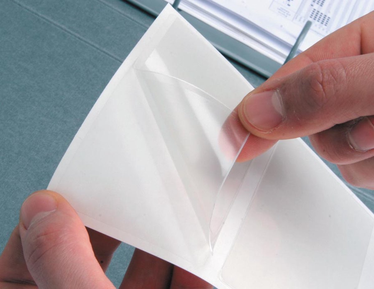 Q-CONNECT corner pocket | zelfklevend | ft 10 x 10 cm | pak van 10 stuks