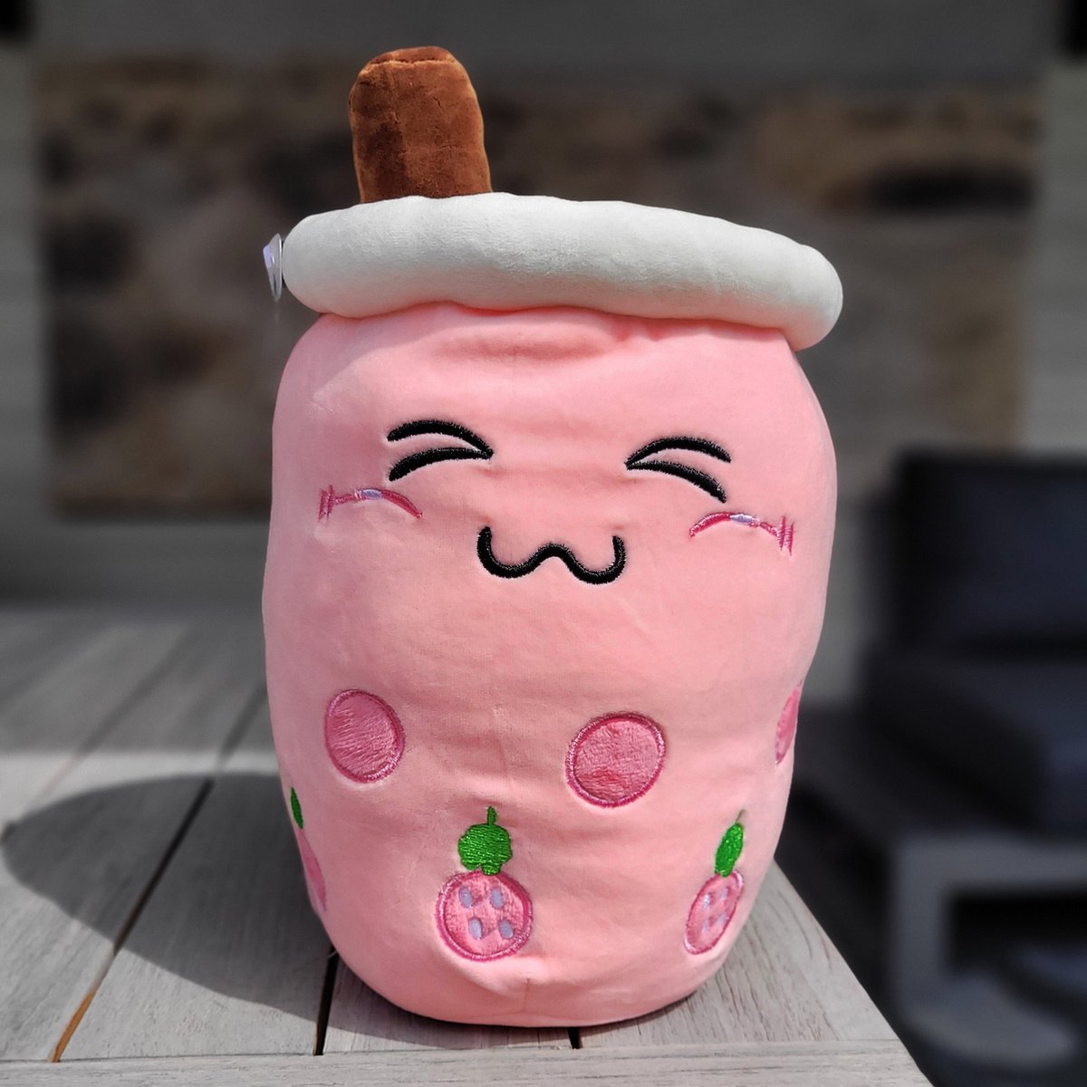 Kawaii Kussen - Kawaii Knuffel - Bubble Tea Knuffel - Bubble Tea - Boba - Cute - 35cm - Roze