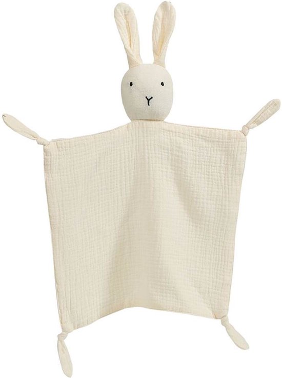 Doudou Lapin | Crème | Coton | Hydrophile | Bébé | Enfant | bol