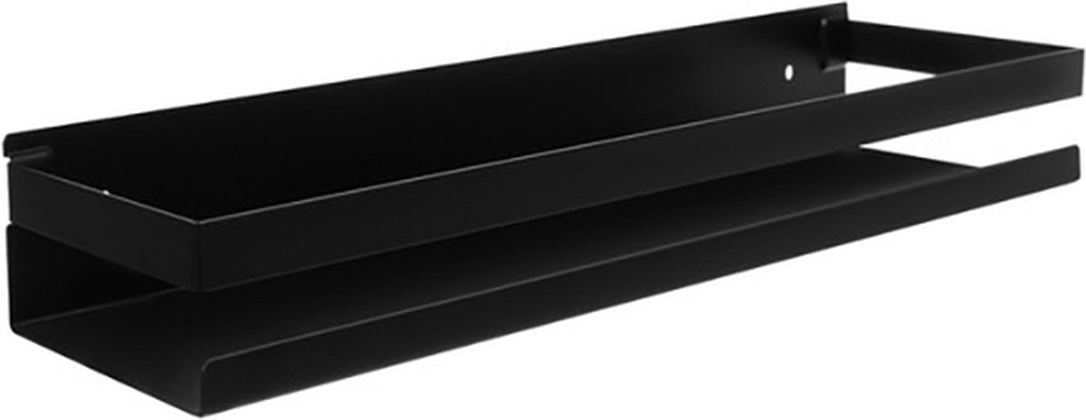 Badkamerplank -planchet - wandplank voor badkamer - RVS -zwart - 50 cm