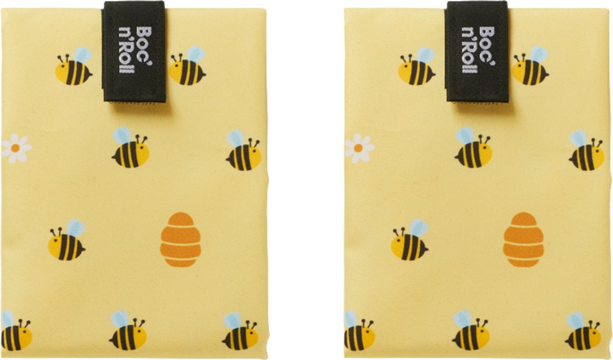 Goedkoopste Roll'Eat Boc'n Roll - Bee - Herbruikbaar Lunchbox - Milieuvriendelijk - Voedselverpakking - Broodwikkel