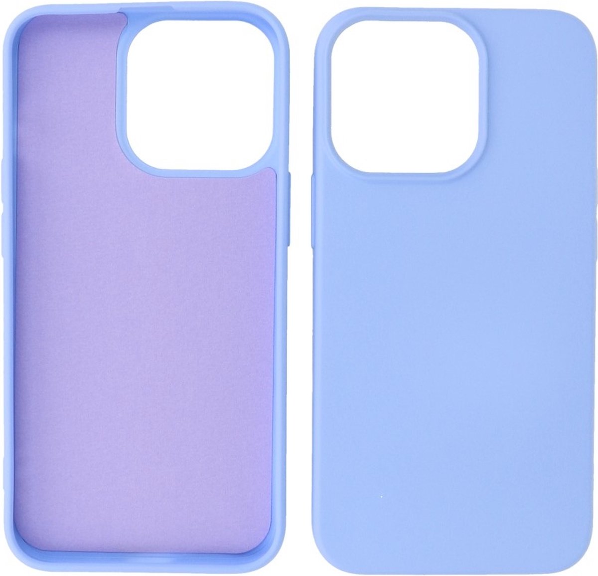 Hoesje 2.0mm Dikke Siliconen Back Cover Kleur Paars geschikt voor Iphone 14 Pro