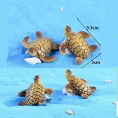 10 Stuks Aquarium Decoratie – Bruine Schildpadden – 3.5*3 cm