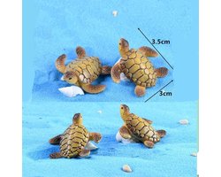 10 Stuks Aquarium Decoratie – Bruine Schildpadden – 3.5*3 cm - Ornament - Vis Tank Decoratie - Realistisch - Schildpad Thema - Natuurlijke Kleuren - Speels - Onderwaterwereld - Visvriendelijk - Sfeervol