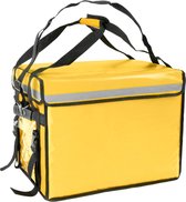 CityBAG - Gele draagbare koelkast 76 liter 50x39x39cm, isothermische tas rugzak voor picknick, camping, strand, voedselbezorging per motor of fiets
