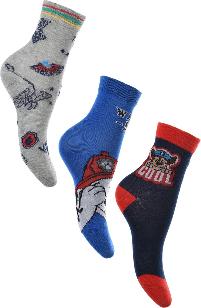 PAW Patrol - Paw Patrol Sokken - 3 paar - jongens - maat 27/30
