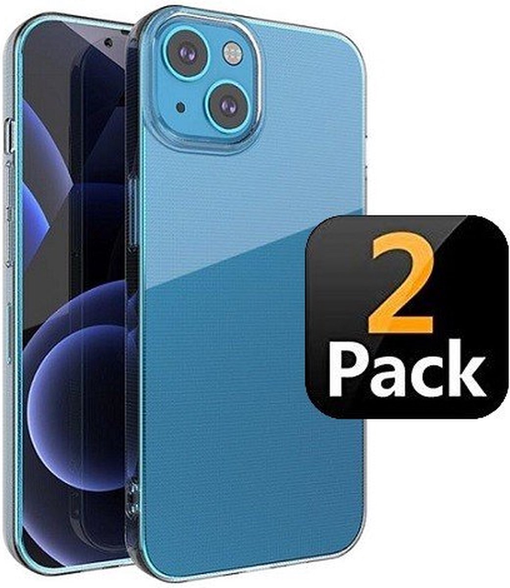 iPhone 13 Hoesje Siliconen TPU Transparant 2x