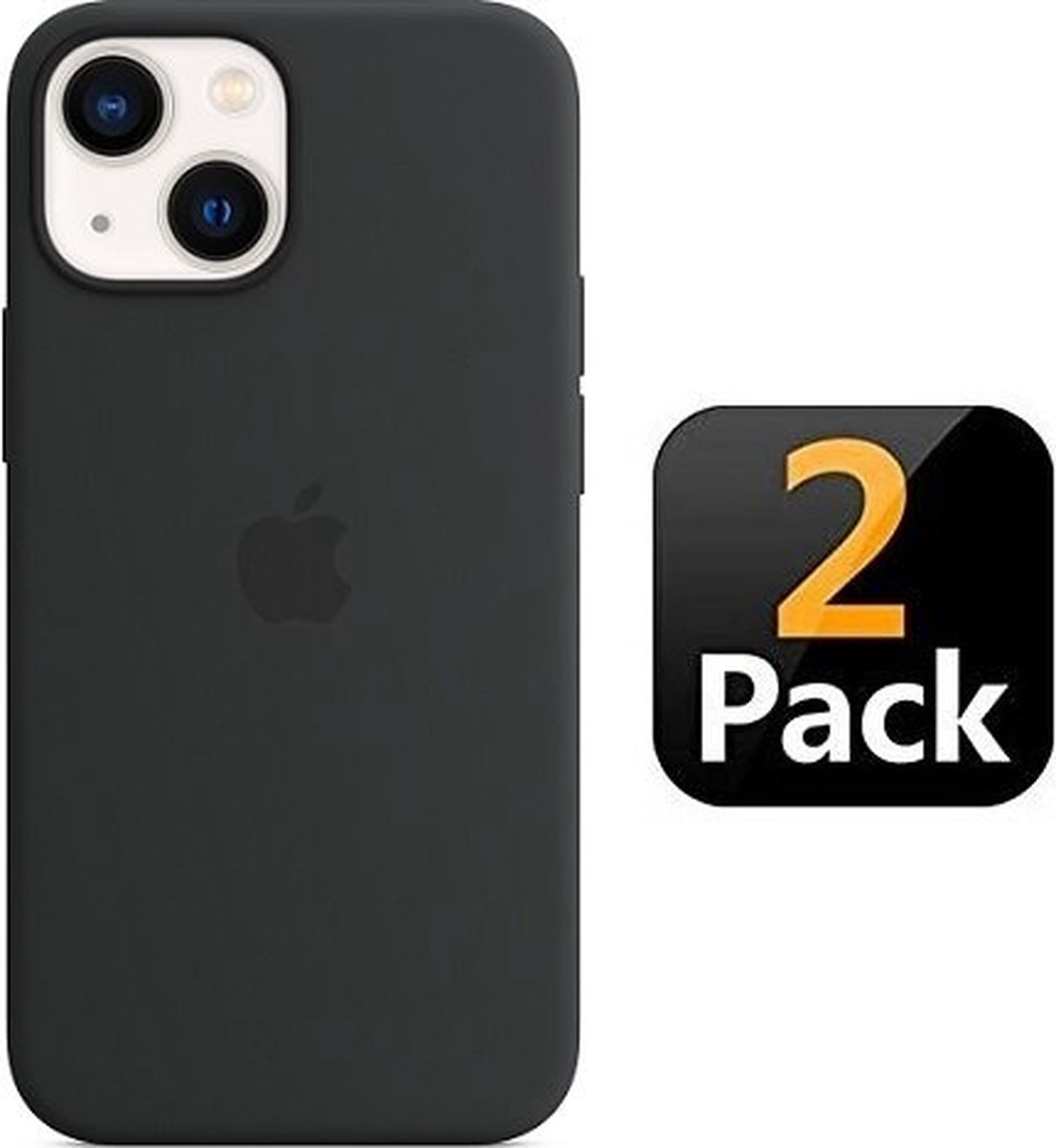 iPhone 13 Mini Hoesje Siliconen TPU Zwart 2x