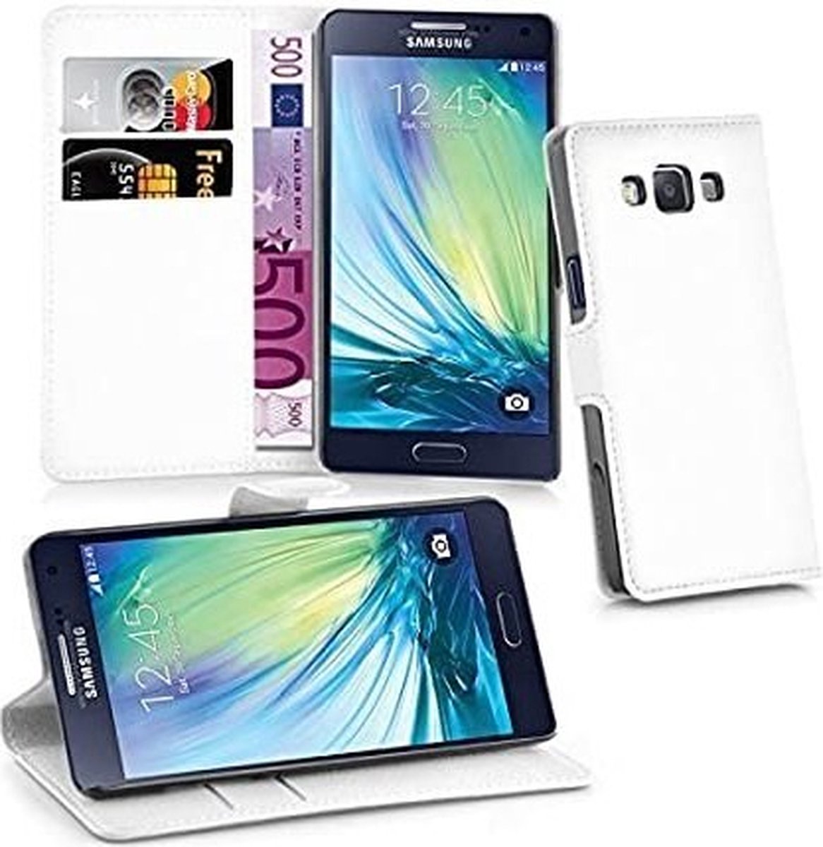 Samsung A5 2015 Hoesje Met Pasjeshouder Bookcase Wit