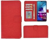 Motorola Moto G30 Hoesje Met Pasjeshouder Bookcase Rood