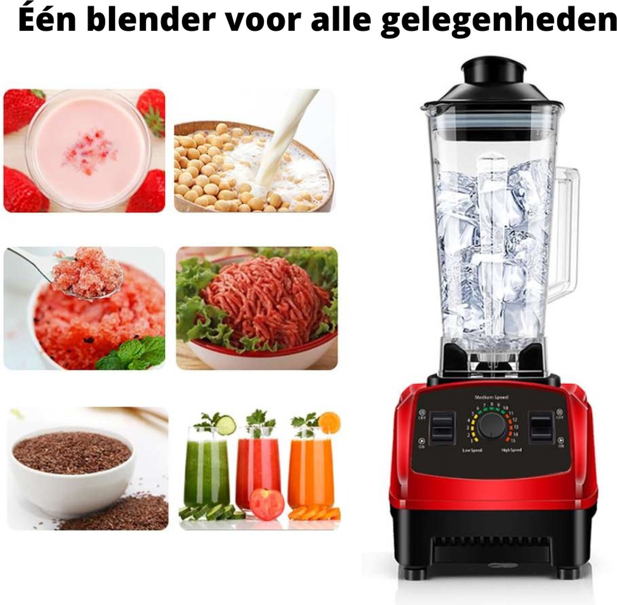 Blender 3500W 220V Professioneel Mixer Juicer Grinder