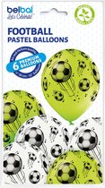 Voetbal  ballonnen, 6 st. Belbal [Promoballons Import]