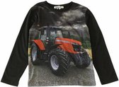 S&c Trekker / tractor shirt - Case - Lange mouw - Zwart - H259 - Maat 86/92