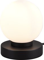 LED Tafellamp - Tafelverlichting - Torna Baldo - E14 Fitting - Rond - Mat Zwart - Aluminium