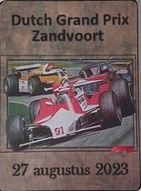 Tekstbord Dutch Grand Prix Zandvoort 2023 - formule 1 cadeau - kerstcadeau