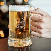 Chope à bière XL gravée - Gravure "Cheers!" gravé au laser dans le verre - Chope à bière de 500 ml - Passe au lave-vaisselle