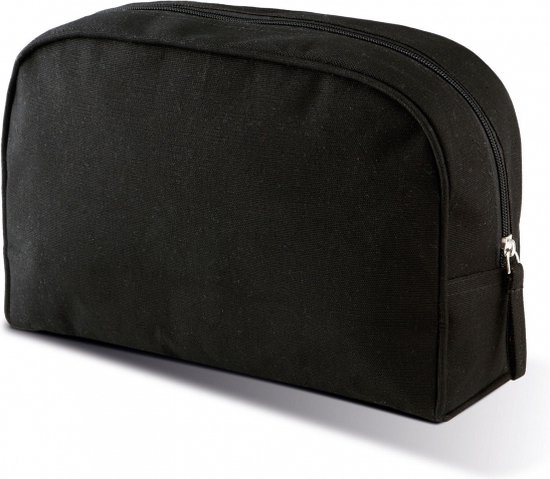 Kimood grote Toilettas / Make-up etui - zwart - 28 x 18 x 9 cm - Reis etui - Schooletui - 5 liter inhoud