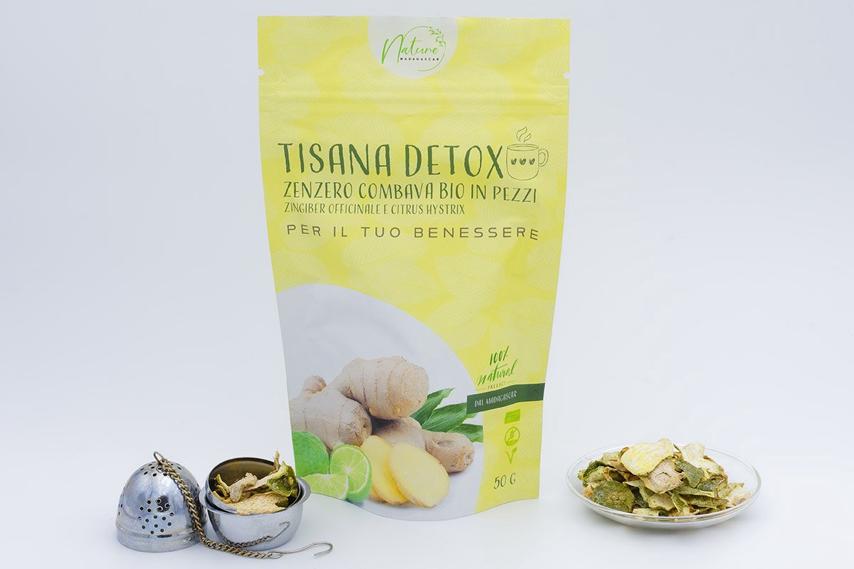 Goedkoopste Kruidenthee Detox - Madagaskar - Gember Kaffir Citrus Combava - Biologisch - NL-BIO-01