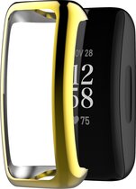 YONO Bumper geschikt voor Fitbit Inspire 3 – Siliconen Case – Screenprotector Hoesje – Goud