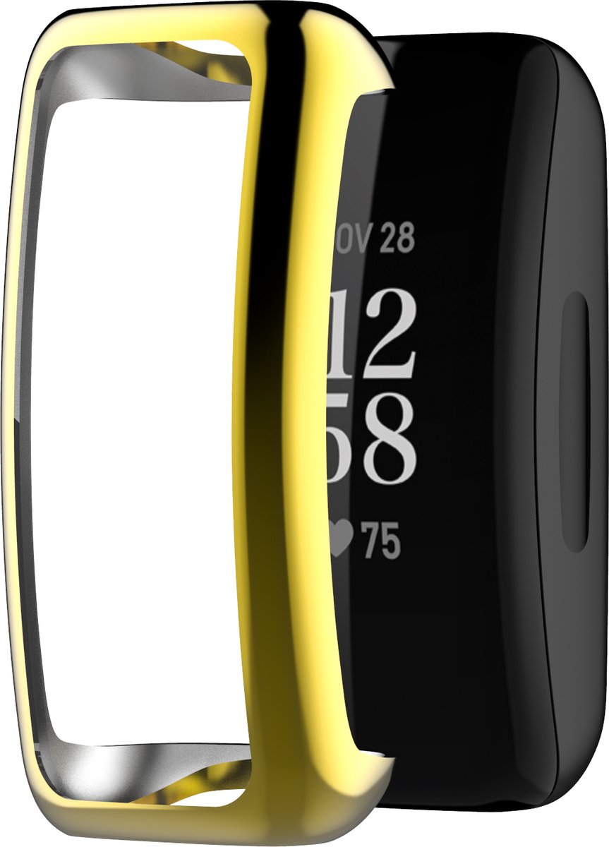 YONO Hoesje geschikt voor Fitbit Inspire 3 - Bescherming - Case - Screenprotector - Goud