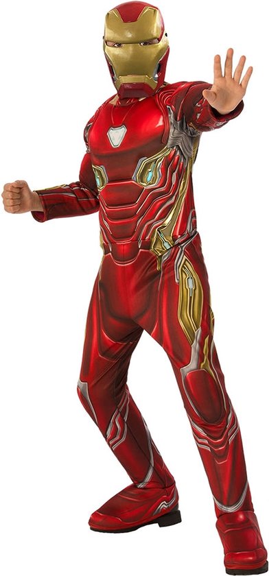 Zaklampen Beperken huiswerk maken Super hero Marvel Ironman verkleedkostuum + masker voor kinderen - maat L  130-135 cm -... | bol.com