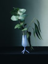 Mini vase tripode 19 cm de haut en verre bleu lavande design néerlandais Maarten Baptist verre à Champagne bleu clair