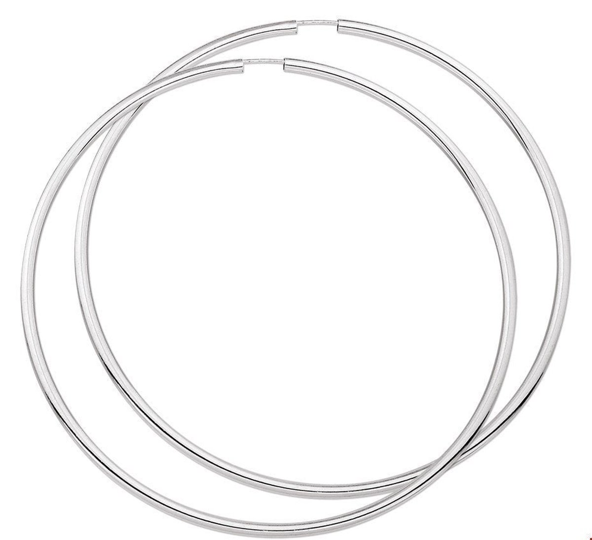 TFT Oorring Ronde Buis Zilver Glanzend 2.5 mm x 80 mm