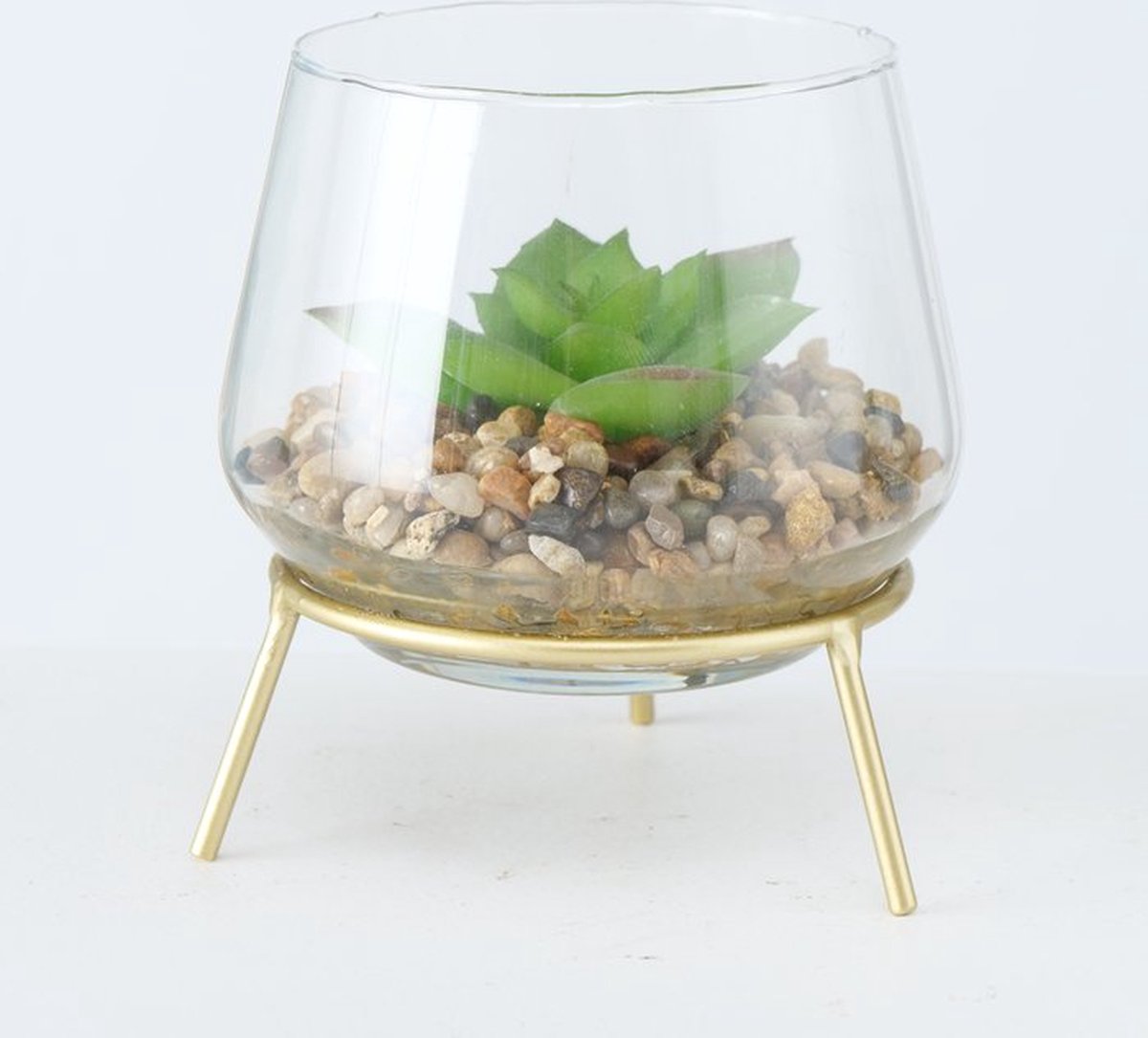 Boltze Kunstplant in glazen pot Candio Agave 2