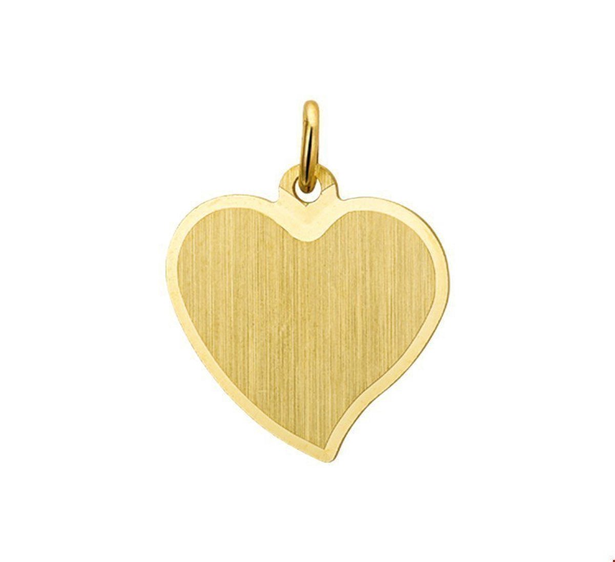 Huiscollectie Graveerhanger Hart Mat Gediamanteerd
