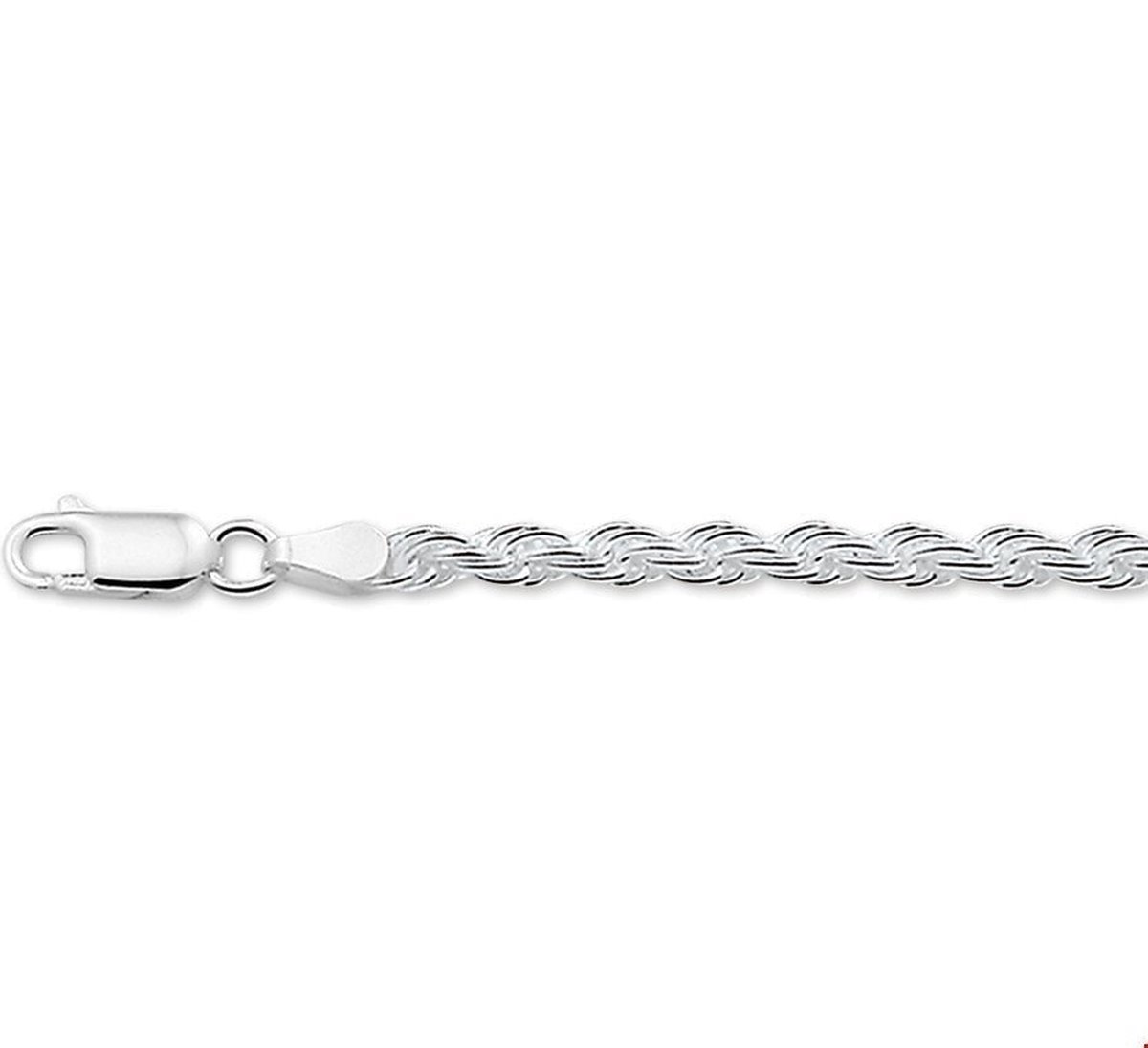 The Jewelry Collection Ketting Koord 3,5 mm 45 cm - Zilver