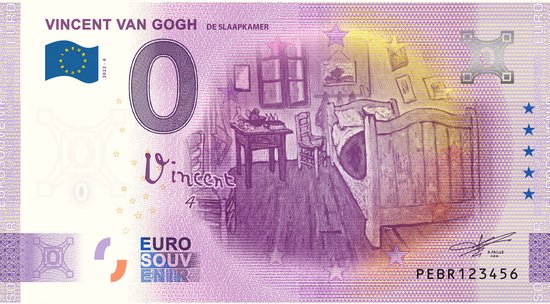 Afbeelding van het spel 0 Euro biljet 2022 - Van Gogh De Slaapkamer