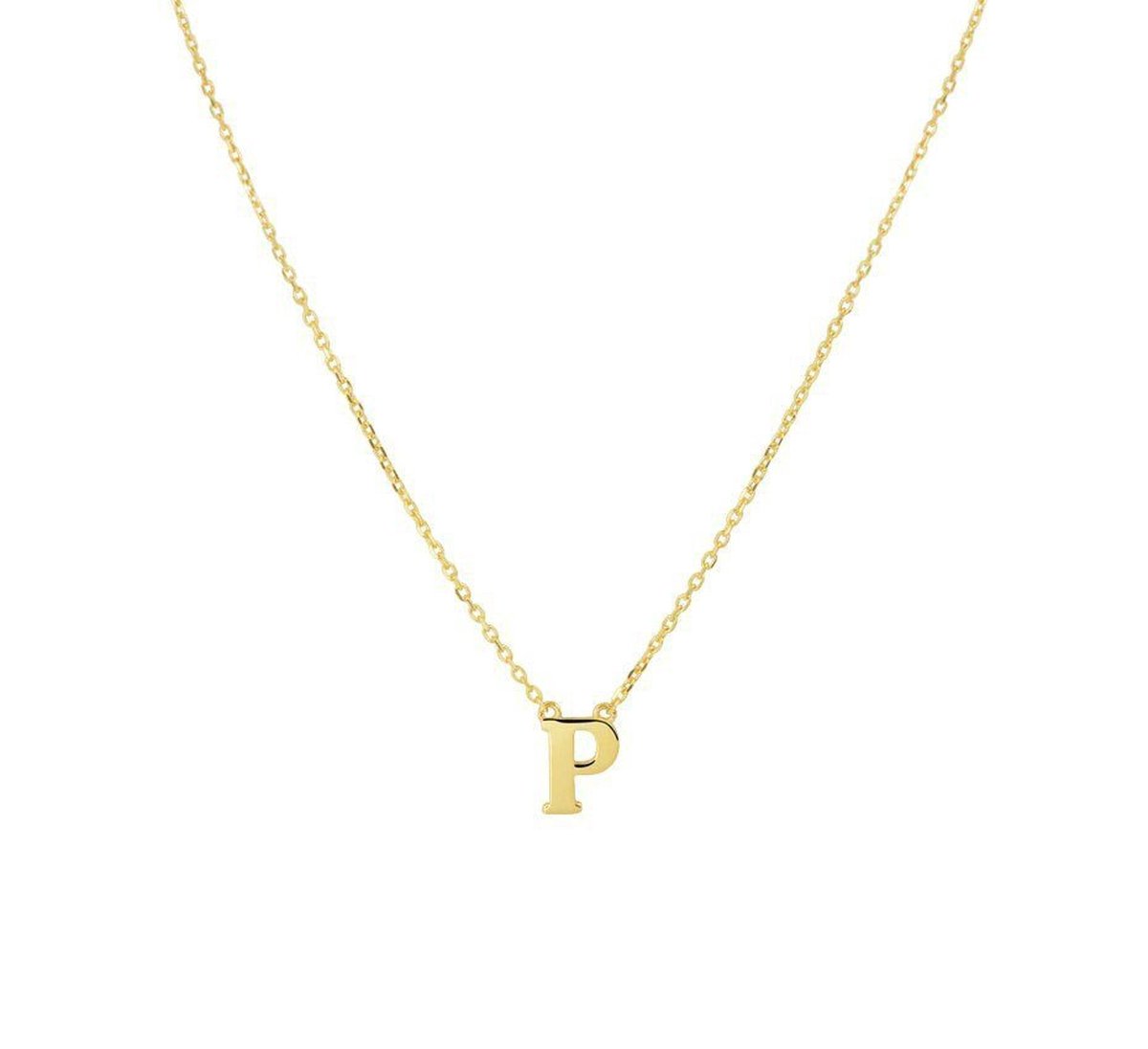Geelgouden Collier letter P 40 - 42 - 44 cm 4021380