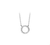The Jewelry Collection Collier Zircone 1,1 mm 40 + 4 cm - Argent