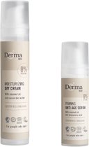 Derma Eco Anti-aging Duo - Dagcrème + Anti-aging Serum - Parfumvrij - Veganistisch - Hyaluronzuur - AllergyCertified
