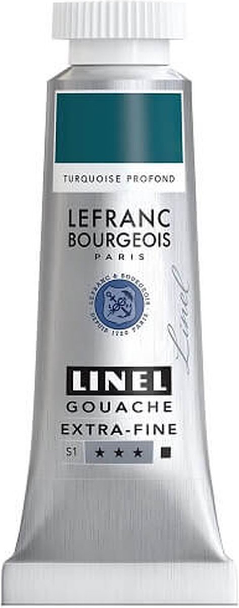 Lefranc & Bourgeois Linel Gouache Extra Fine Deep Turquoise 197 14ml