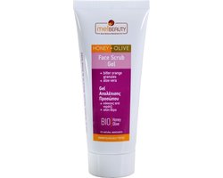 MelBeauty Face Scrub Gel Bio Honey Olive Oil | Gezichtsscrub met Biologische Honing en Olijfolie | Natuurlijke Exfoliatie voor een Stralende Huid | 100ml