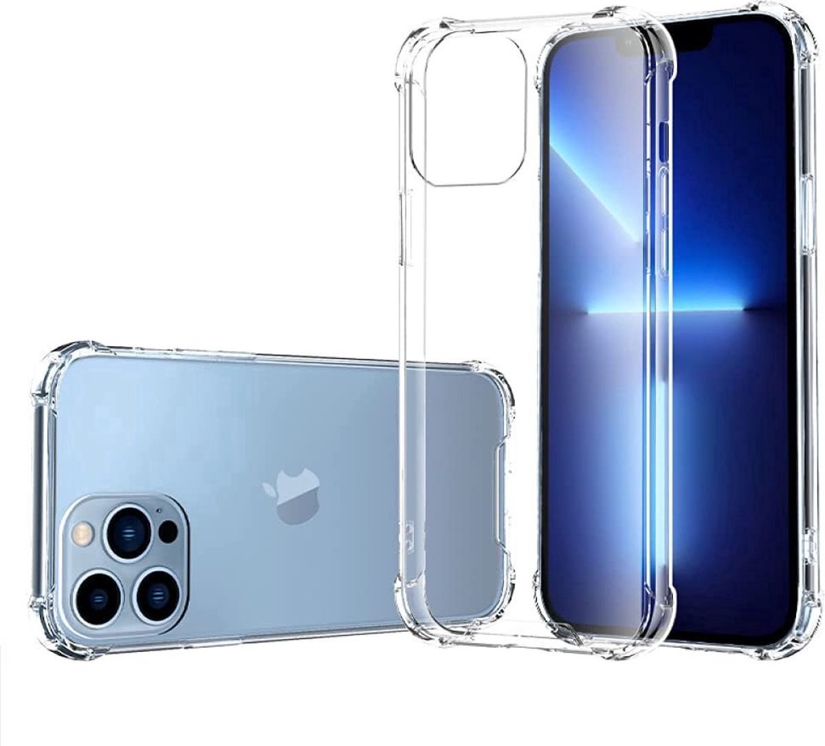 Iphone 13 Pro hoesje - Transparant - Opstaande hoeken