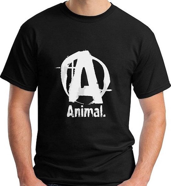 Animal Basic Logo T-Shirt Zwart Maat S