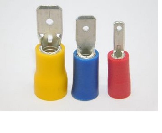 Heschen 100x Schnelltrenner Flachstecker/Buchse 4,8 X 0,5 Mm – Vinylisoliert, Für 0,5–1,5 Mm², Rot