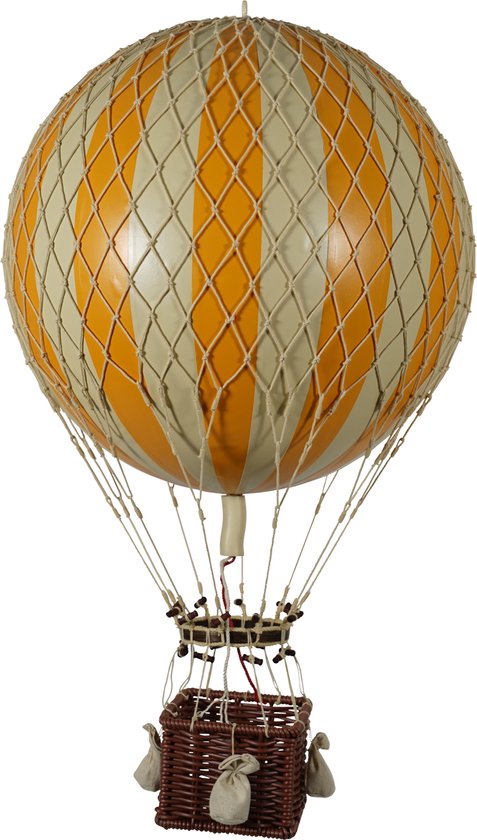 Authentic Models - Luchtballon Royal Aero - Luchtballon decoratie - Kinderkamer decoratie - Oranje - Ø 32cm