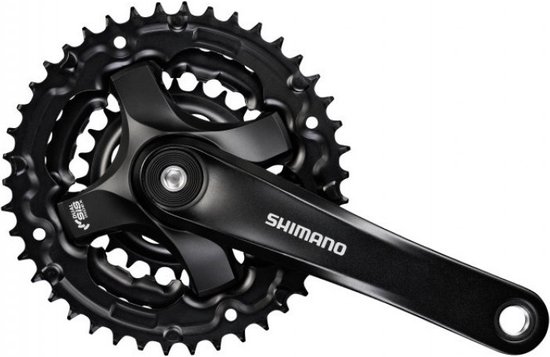 Crankstel 6/7/8 speed Shimano FC-TY501 175mm 42x34x24T - zwart van Shimano — afbeelding 5