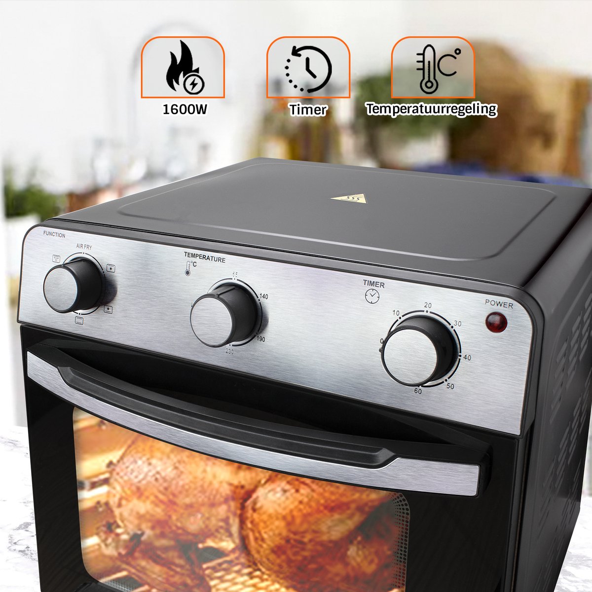 MaxxHome Airfryer met Dubbele Lade 28L - 1600W - afbeelding 3