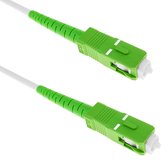 BeMatik - Câble fibre optique SC/ APC vers SC/ APC monomode simplex 9/125 de 30 m OS2 blanc