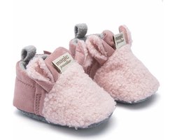 Completebabyuitzet fleece slofjes voor baby's - roze