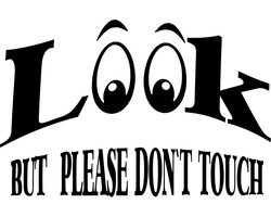 Auto sticker Look but please don`t touch - Spreuk - Grappig -  Quote  - Gein -